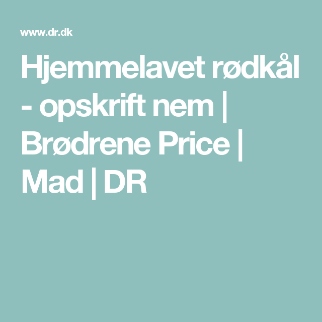 brødrene price rødkål brødrene price rødkål