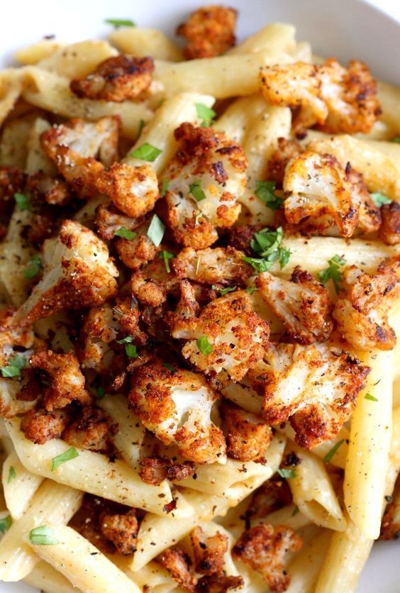 Vegan Garlic Pasta With Roasted Cajun Cauliflower Recipe Vegan Garlic Pasta With Roasted Cajun Cauliflower Recipe