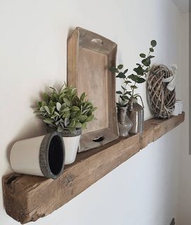 DIY - Regal aus alten Balken - Elas Dekoideen