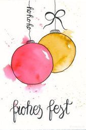 Weihnachtskarten aquarellieren & Geschenke schön verpacken | MrsBerry Familien-Reiseblog | Über das Leben und Reisen mit Kind Machen Sie Last-Minute-Karten für Weihnachten selbst. Aquarell-Weihnachtskarte mit Ornamenten | Schöne Ferien This image has get 1 repins. Author: Anne Knape #amp #Aquarellmalerei #Blog #das #EINEM #einwickeln #Family #Geschenke #Kind #Leben #mit #MrsBerry #Reisen #Schön #travel #Über #und #Weihnachtskarten #cartedenoelenfant