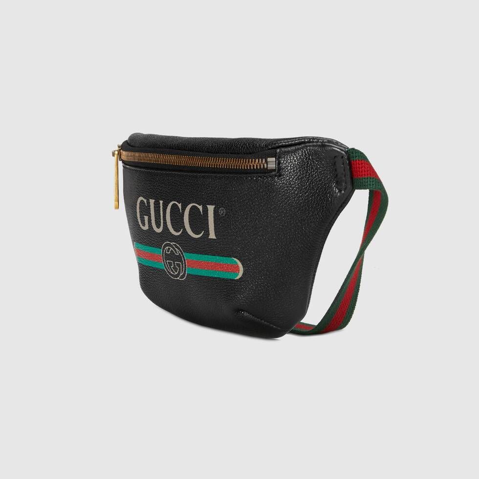 Gucci - Gucci Print small belt bag | Gucci leather belt, Designer belt bag, Belt bag