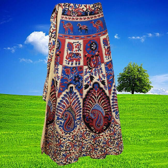 Long Wrap Skirt, Wrap Around Skirt, Bohemian Skirt, Bohemian Style, Travel Skirt, Indian Prints, Boho Girl, Female Travel, Boho Wedding
