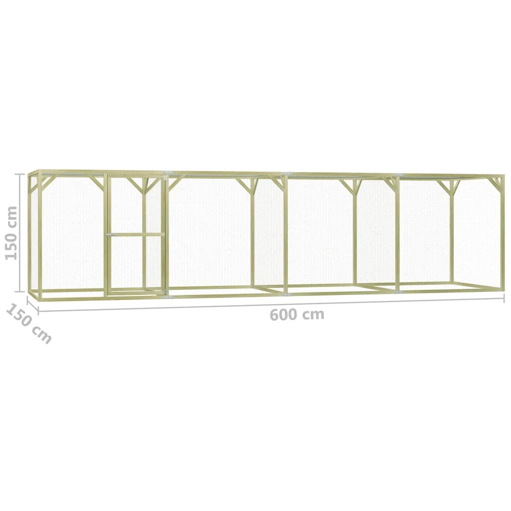 Chicken coop 1.5x6x1.5 m Impregnated pine forest