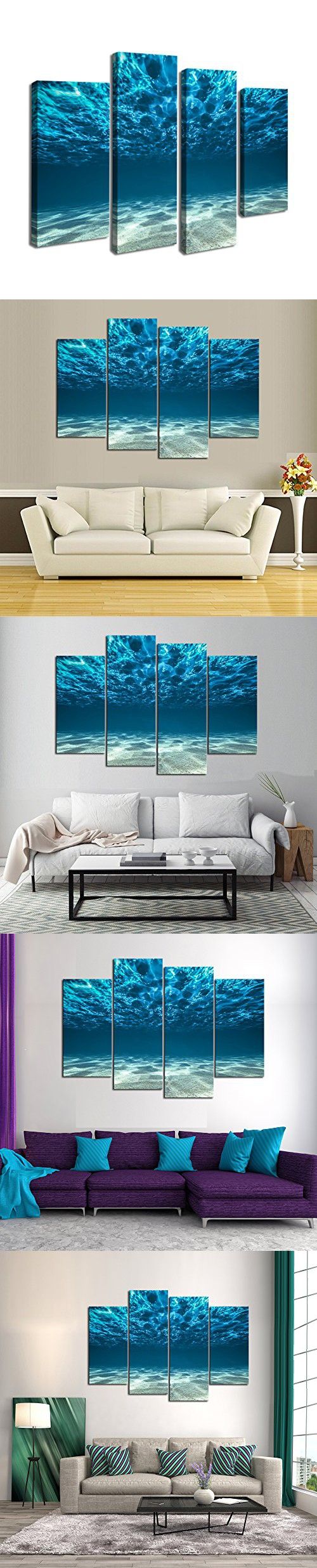 S71138 Canvas Print Wall Art Blue Ocean Sea Print Paintings For Home Wall Office Decor Canvas Print Wall Wall Art Prints Resin Art Painting