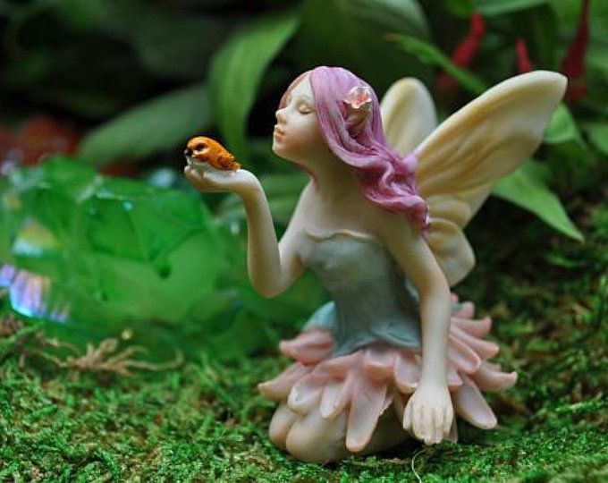 Retired Flower fairy, Cicely Mary Barker, miniature fairy, flower faerie, fairy garden access...