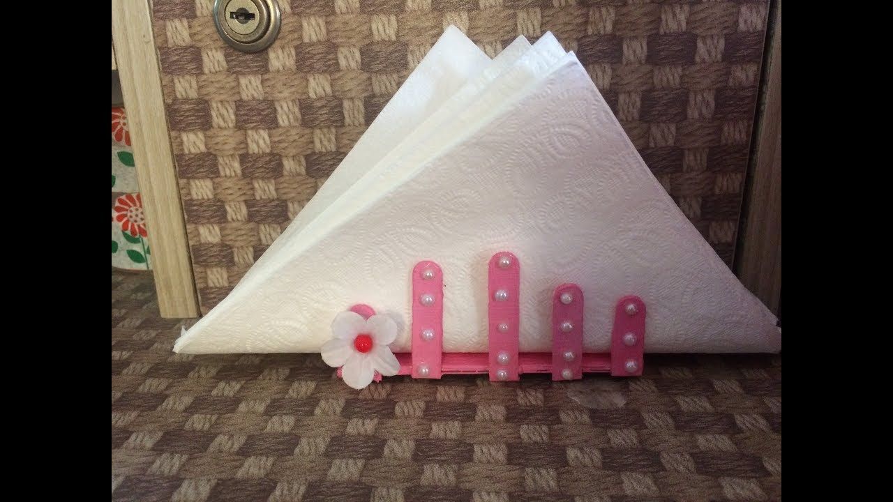 How To Make Tissue Paper Stand Ice Cream Stick Tissue Paper Holder Room Ice Cream Stick Paper Stand Tissue Paper