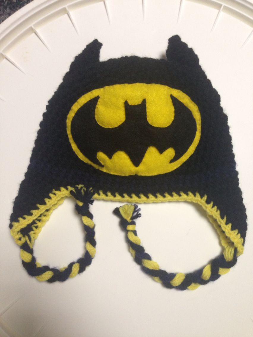 Crochet Batman Hat Sapka