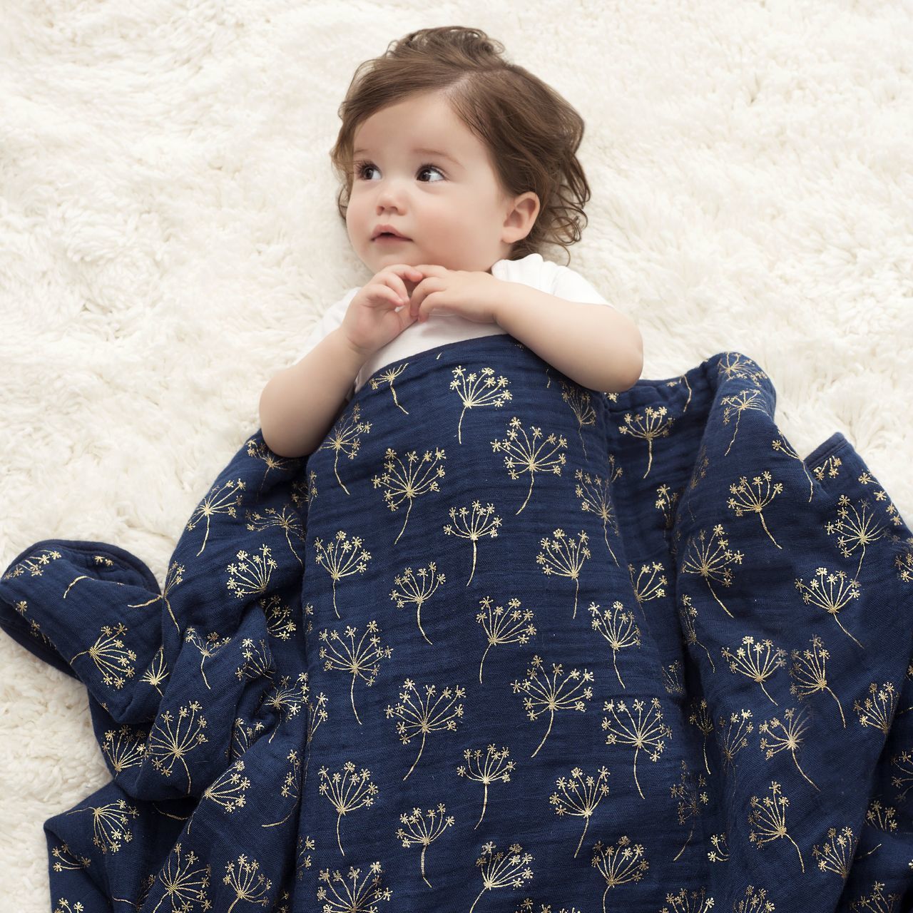 aden and anais metallic gold deco