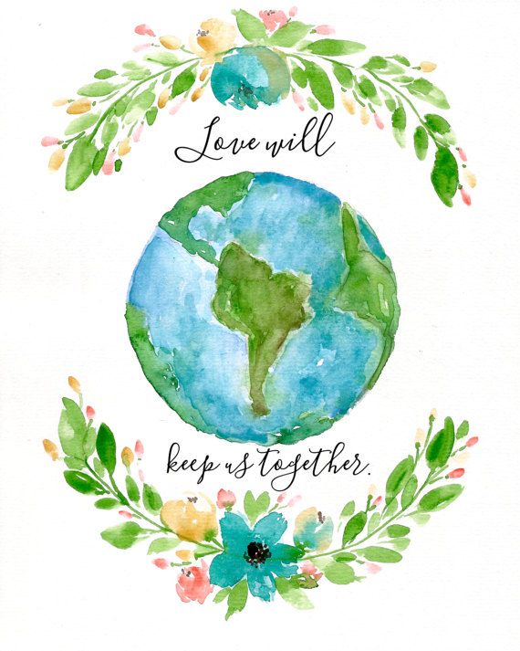 Map Of The World Watercolor Water Color World Map World Map Art