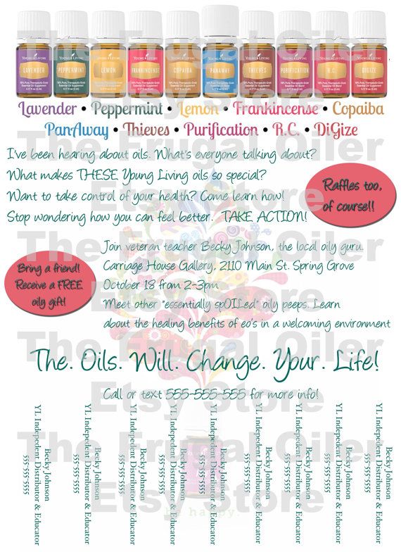 young living class flyer tear off by thefrugaloiler on etsy 6 25 free essential oil flyer