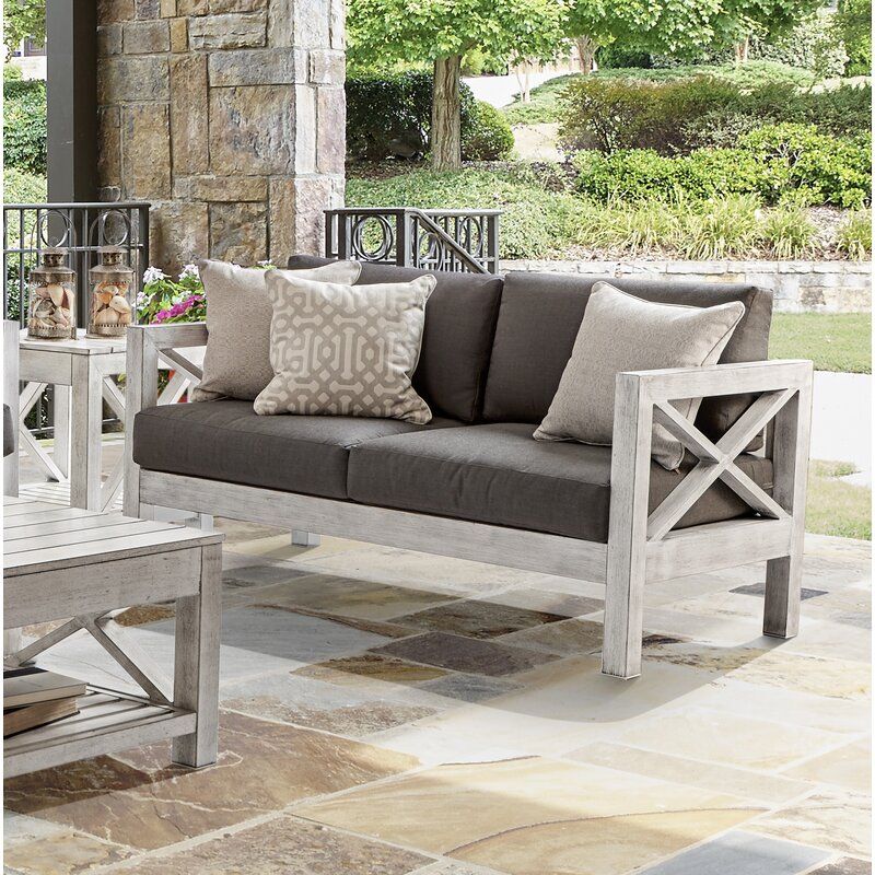 Greyleigh Parkdale Patio Loveseat With Sunbrella Cushions Wayfair Teak Furniture Greyleigh Parkdale Patio Loveseat With, Wayfair Outdoor Furniture Cushions