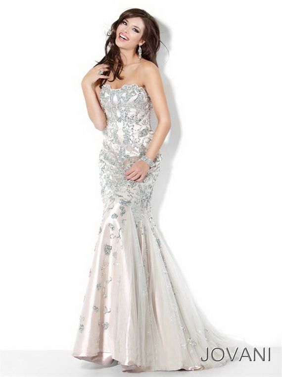 White Mermaid Prom Dresses 2012