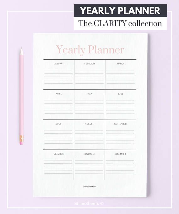 On a yearly basis planner printable / Planner webpages / Each year evaluate photo relating to Yearly Planner Template referred to as On a yearly basis planner printable / Planner web pages / Annually critique
