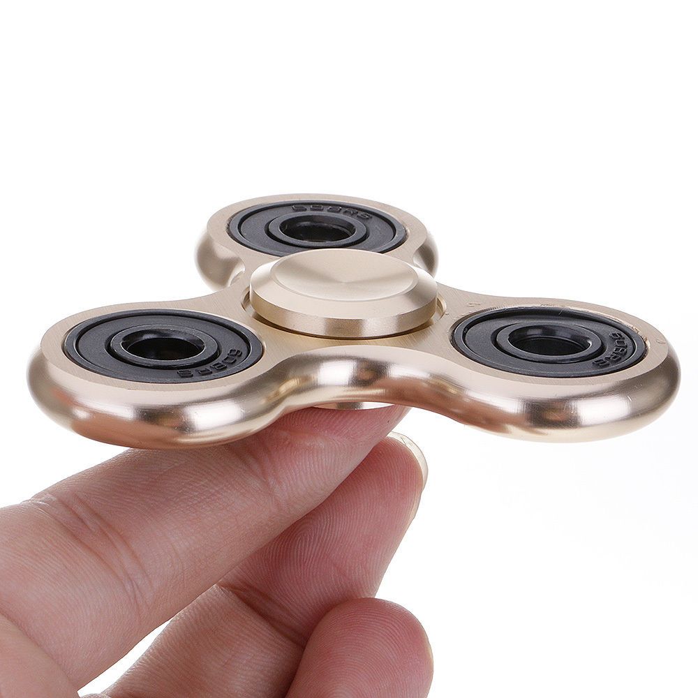 Aluminum Tri-Fidget Hand Spinner Ceramic Bearing Desk Focus EDC Finger Gyro
