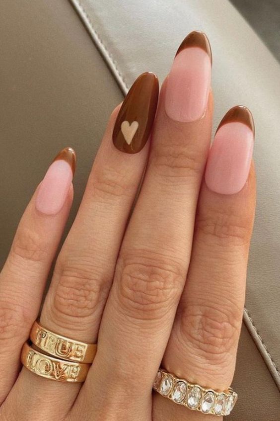 Brown Acrylic Nails, Brown Nails, Pretty Acrylic Nails, Best Acrylic Nails, Fall Inspired Nails Acrylic, Brown Nail Art, Fall Acrylic Nails Square, Acrylic Nails Autumn, Square Nails