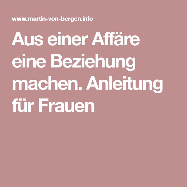 Single frauen affäre