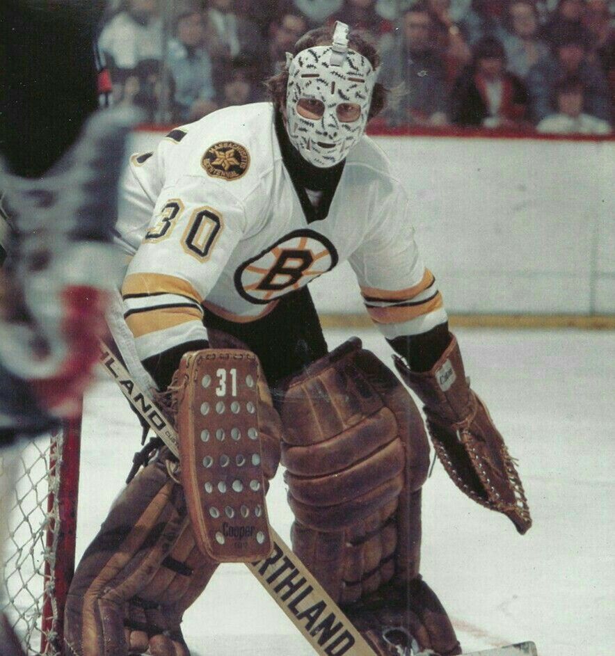 Why The Stitches on Gerry Cheevers Mask..give credit to 'Frosty'  Forristall