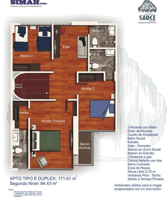 Planos Para Apartamentos Con 4 Habitaciones Bedroom House Plans Three Bedroom House Plan 3d House Plans Apartamentos De 3 Habitaciones Planos