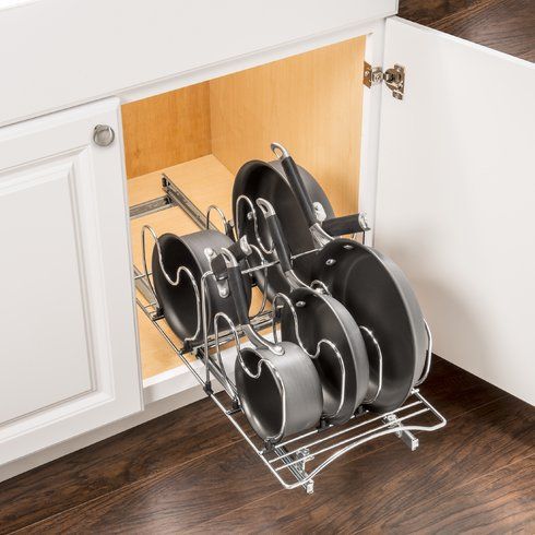 Lynk Professional Wide Roll Out 11 Under Cabinet Sliding Shelf Chrome Sliding Shelves Cabinet Drawers Cabinet Organization