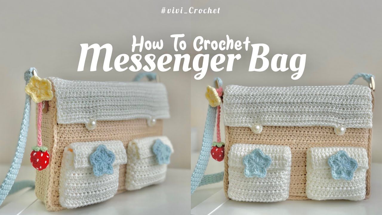 How To Crochet Messenger Bag Crochet Bag Tutorial Crochet bag How To Crochet Messenger Bag Crochet Bag Tutorial Crochet bag