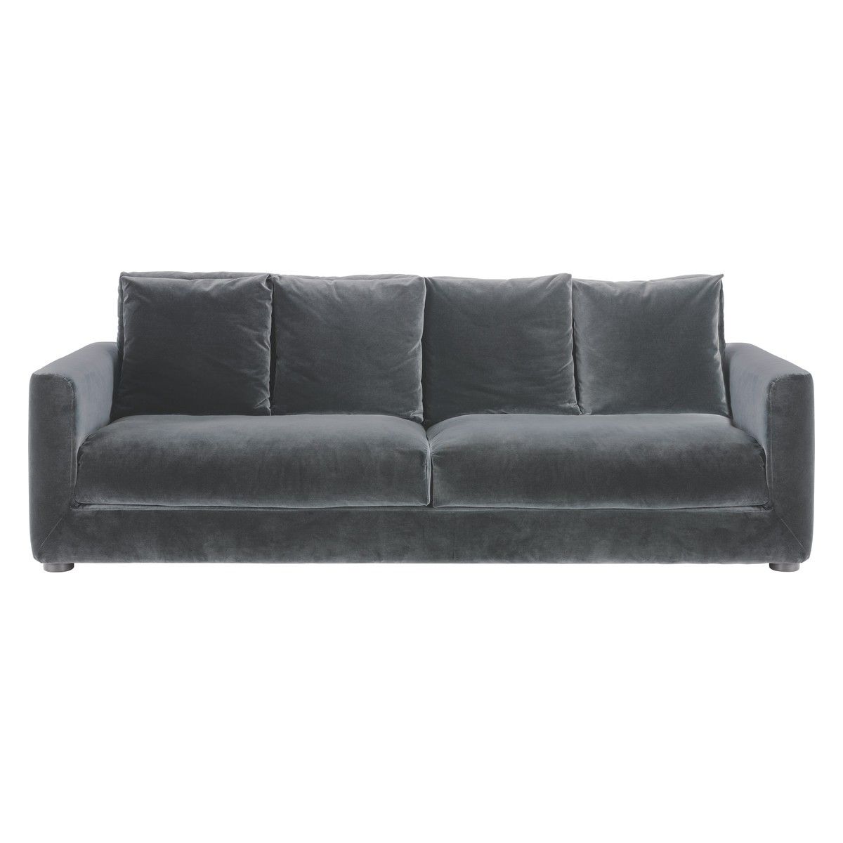 Rupert Dark Grey Velvet 3 Seater Sofa Furniture Fun Rupert Dark Grey Velvet 3 Seater Sofa