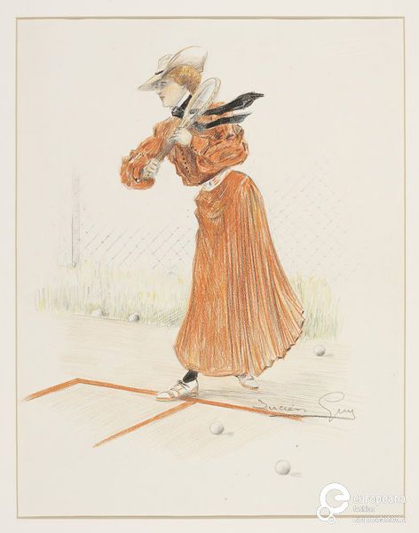 lucien guy tennis dress fashion design for female costume 1904 ca fashion design for female costume 1904 ca collection victoria and albert museum cc by sa