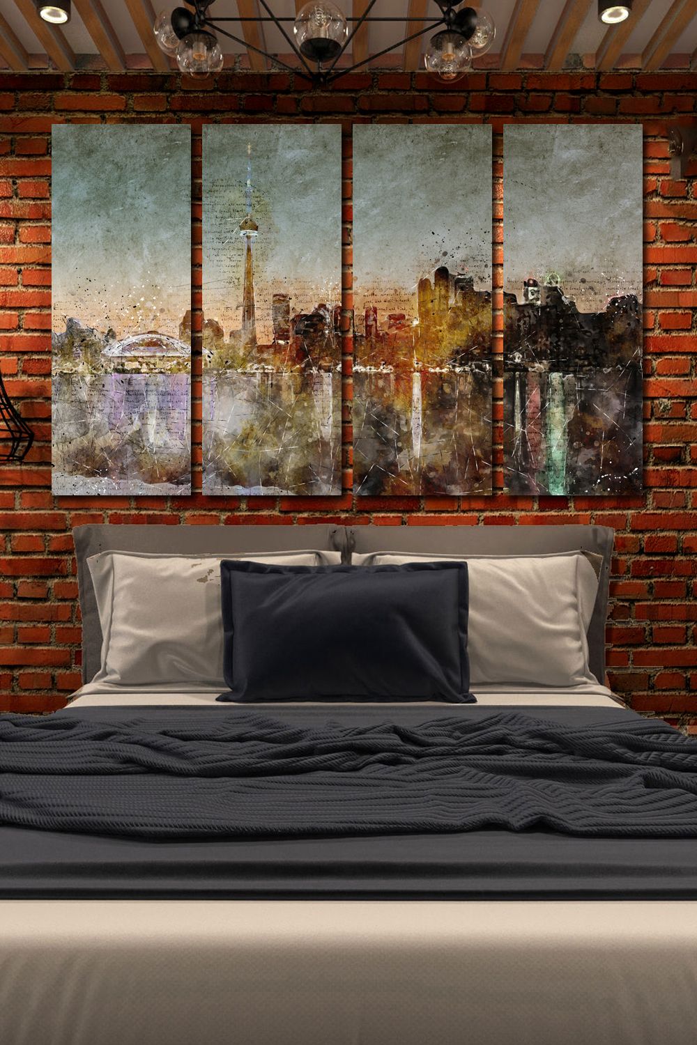 Toronto Wall Art Contemporary Abstract Decor Watercolor Toronto Wall Art Contemporary Abstract