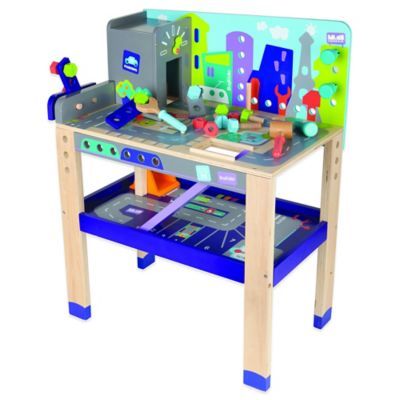 Boikidoa Wooden 2 In 1 Workbench Build Drive Activity Center
