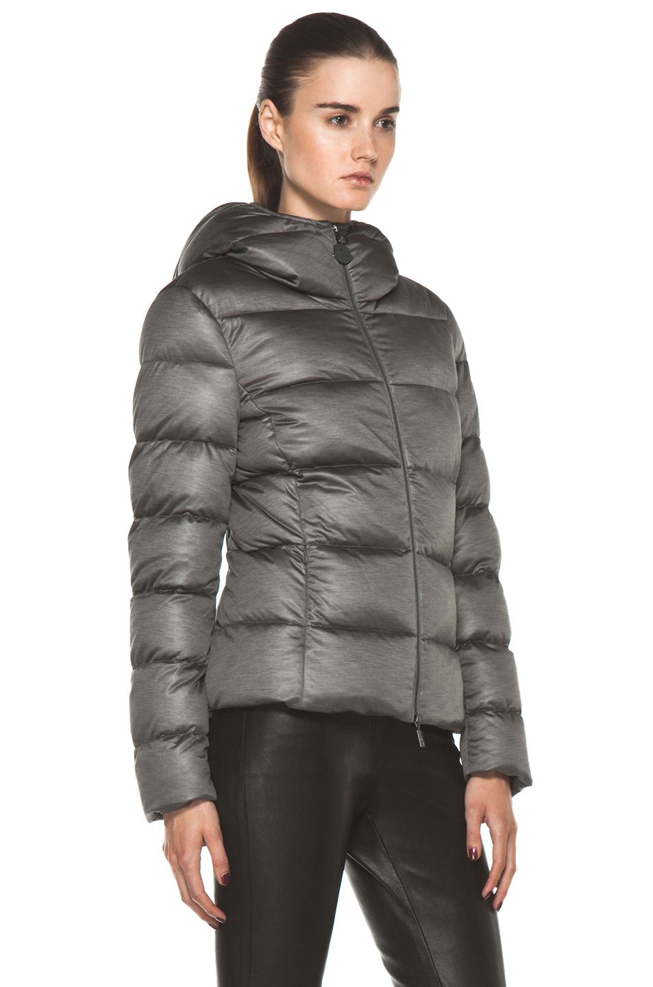 Moncler Jersey Poly Jacket in Charcoal 