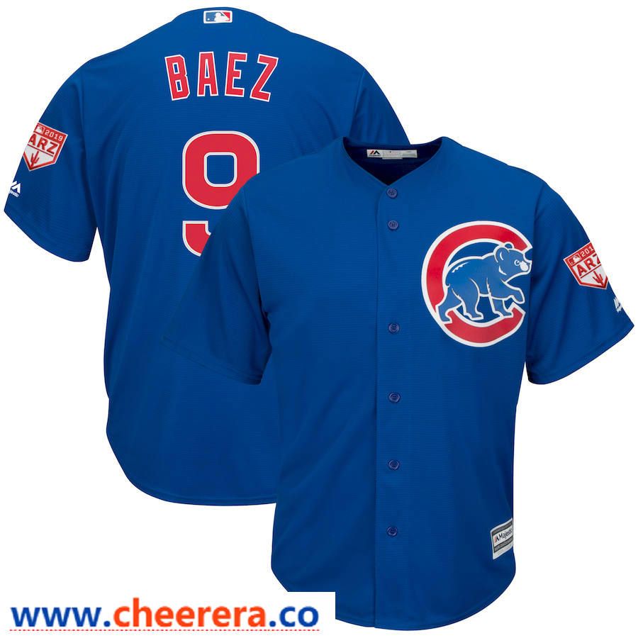 Cubs 9 Javier Baez Royal 2019 Spring Training Cool Base ...