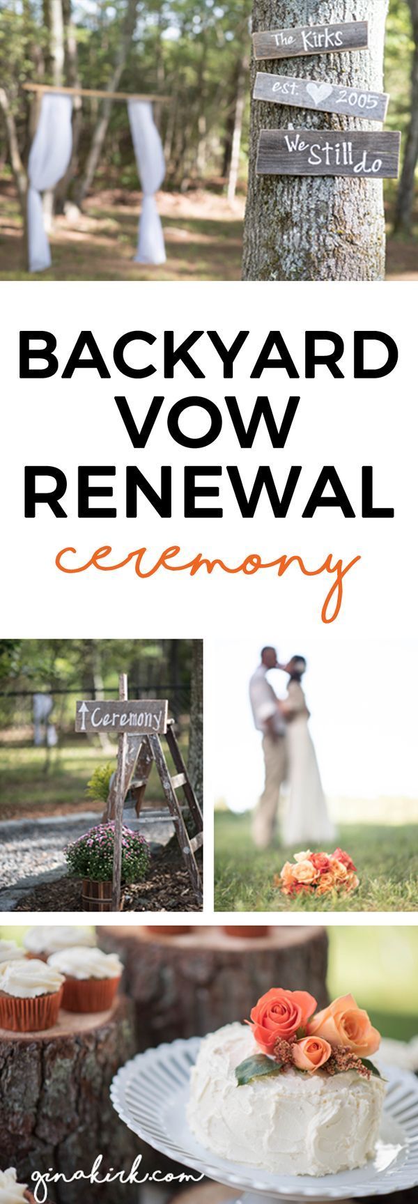 Celebrating 10 Years Our Backyard Vow Renewal Wedding