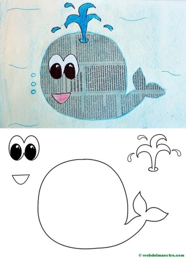 Manualidades Con Papel Periodico Ballena Manualidades Sencillas Para Ninos Manualidades Manualidades Para Ninos Craft Para Ninos