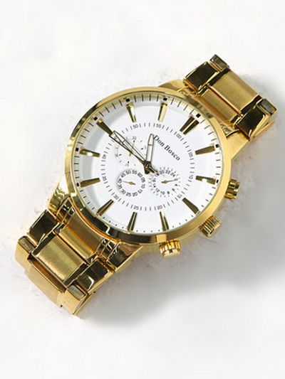 £35 Gold Watch with Large White Face