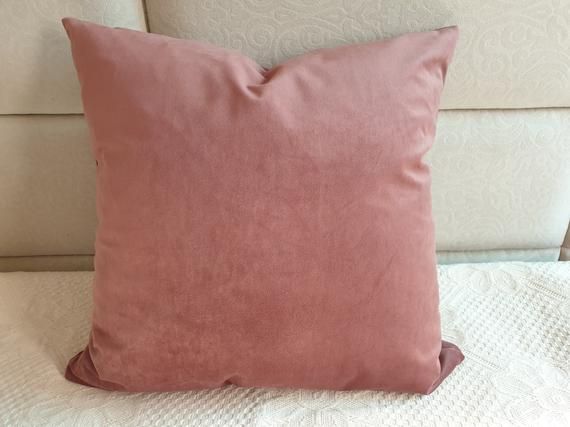 Blush Pink Velvet Pillow Covers, Pink Pink Velvet Pillow Case, Velvet Throw