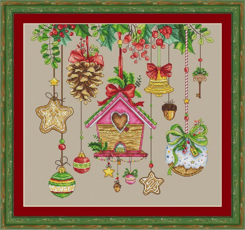 Christmas Cross Stitch Chart-Chiot et chaton en Stocking Nº 373.TSG37 Christmas Cross Stitch Chart-Chiot et chaton en Stocking Nº 373.TSG37