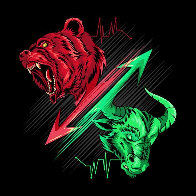 Bearish and bullish in stock market scie... | Premium Vector #Freepik #vector #arrow #cartoon #animals #graph Bear Vs Bull, Drawing Technology, Sketch Background, Hand Drawn Arrows, Bitcoin Logo, Bull Logo, Image 3d, Medieval Weapons, Scary Art