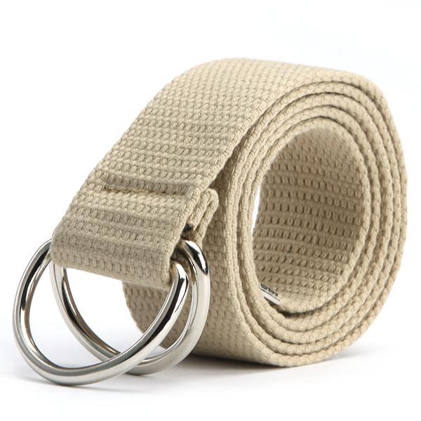 Double D Ring Belt Black Red Leather D Ring Belt Double Loop belt Tying Belt Mens D Ring Belt Double Circle Belt D Ring Belts