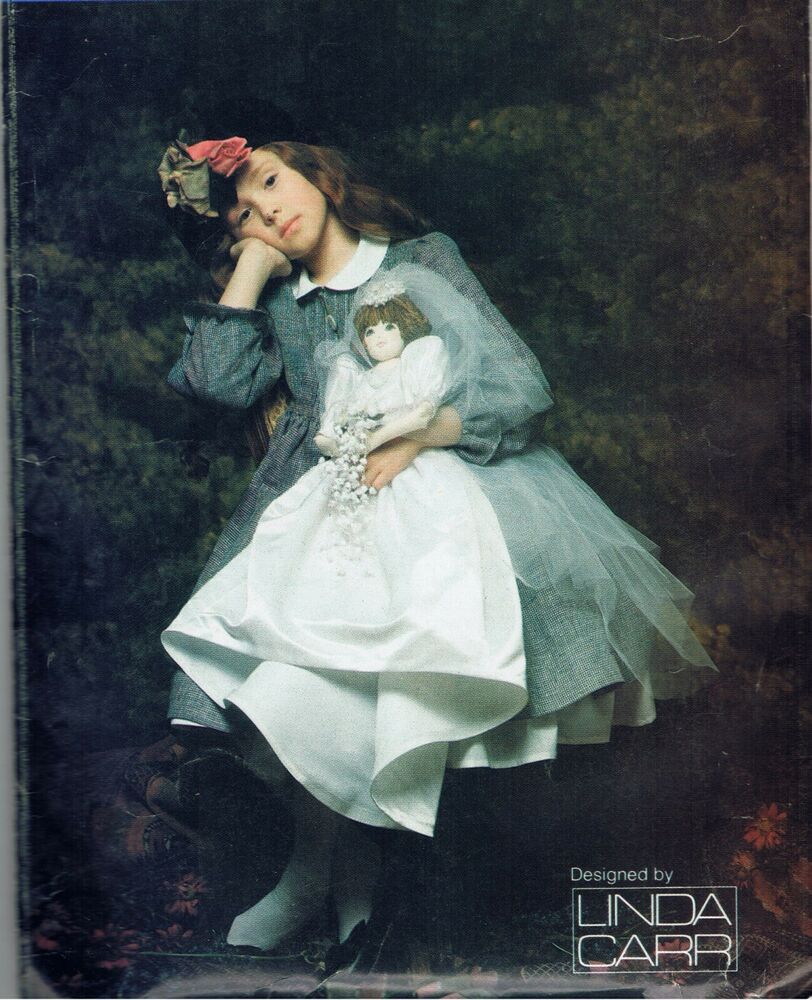 22in Bride Doll Sewing Pattern Vogue 9983 Wedding Gown Slip Veil Factory Folded #Vogue #bridedolls