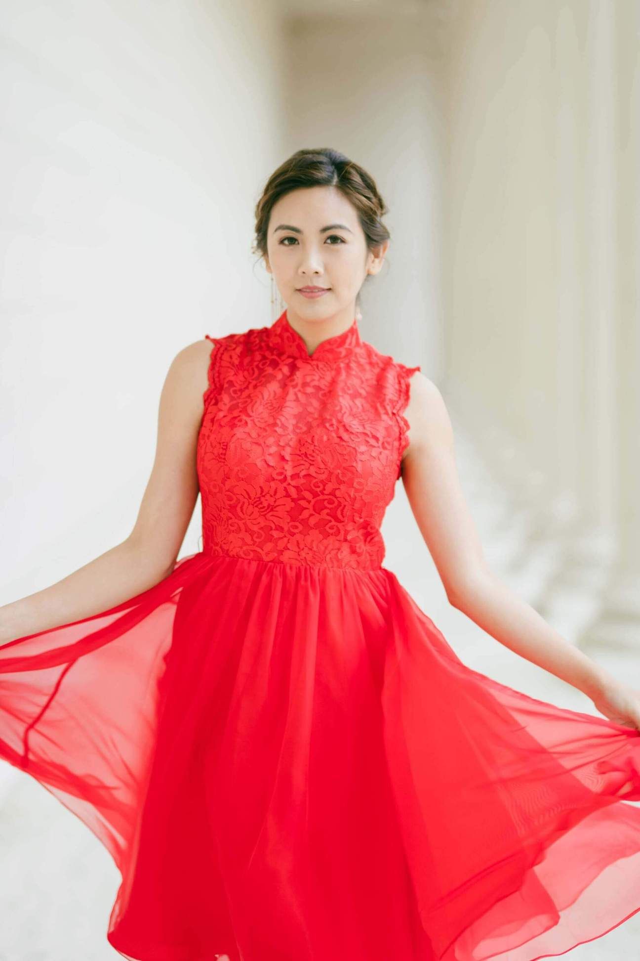 Amelia Bespoke Dress Modern Red Cheongsam in 2020