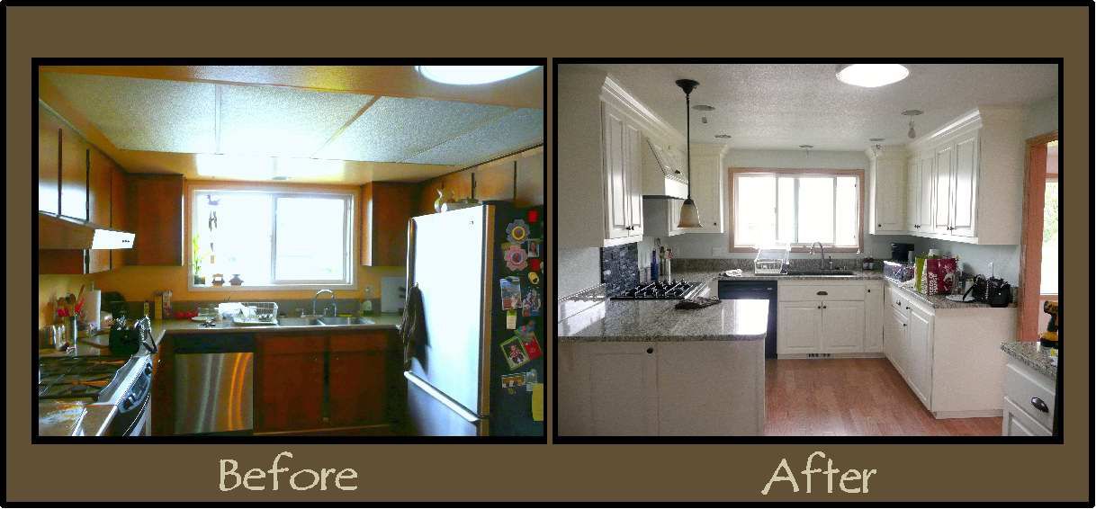 see a kitchen remodel project before and after the project was