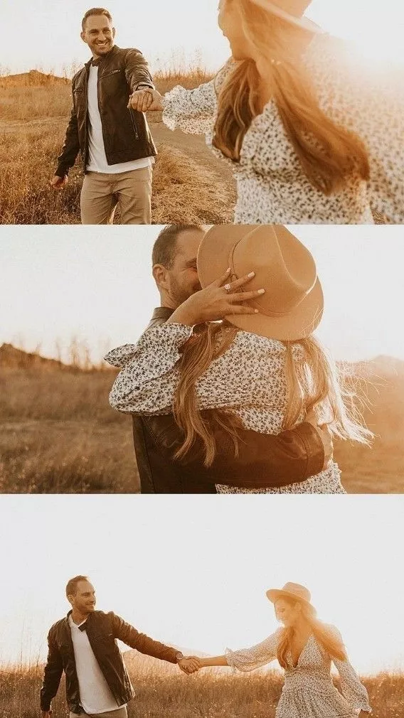 Trending: 50 Engagement Photo Ideas for Every Couple 2 Poses Photo, Photo Poses For Couples, Couple Picture Poses, Couple Photoshoot Poses, Photo Couple, Couple Photography Poses, Couple Shoot, Engagement Picture Outfits, Couple Engagement Pictures