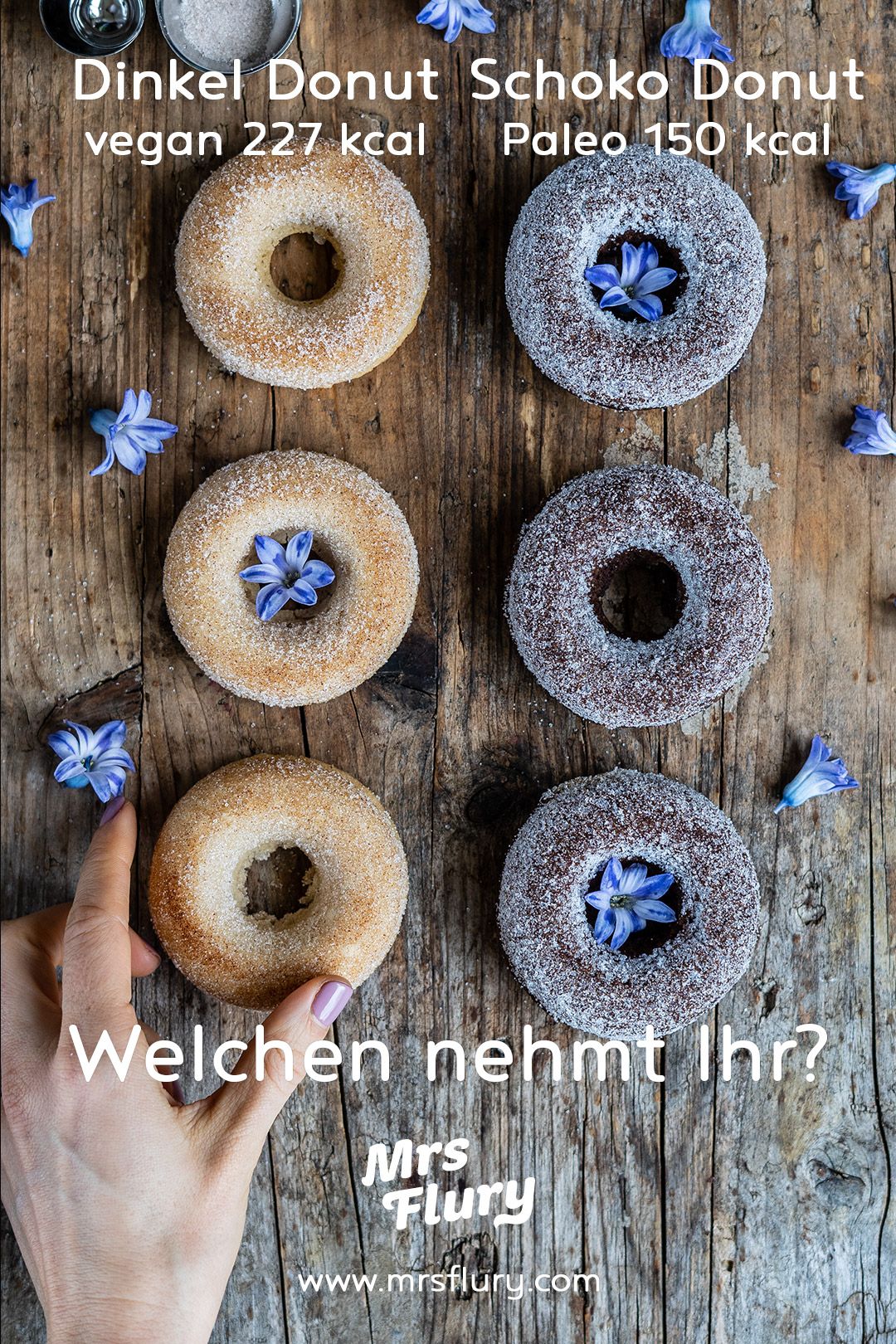 Apfel Dinkel Donuts vegan - Ideal für Kinder - Mrs Flury - Gesund essen und leben