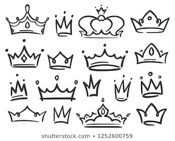 Sketch crown. Simple graffiti crowning, elegant queen or king crowns hand drawn. Royal imperial coronation symbols, monarch majestic jewel tiara isolated icons vector illustration set Alphabet Graffiti, Graffiti Lettering Fonts, Tattoo Lettering Fonts, Lettering Alphabet, Hand Lettering, Crown Drawing, Crown Art, Graffiti Designs, Kritzelei Tattoo
