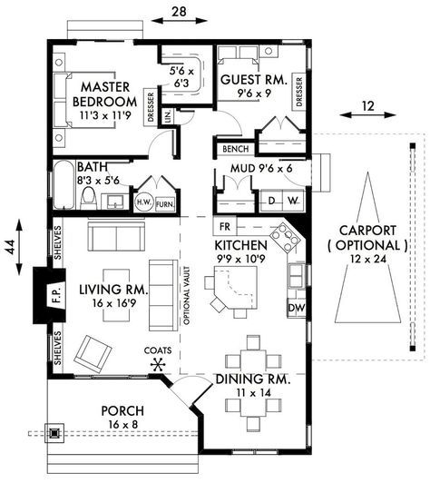 2 Bedroom Cottage Floor Plans Bedroom Cabin Cottage House Plans Floorplan Cottage Floor Plans Two Bedroom House Country House Plans