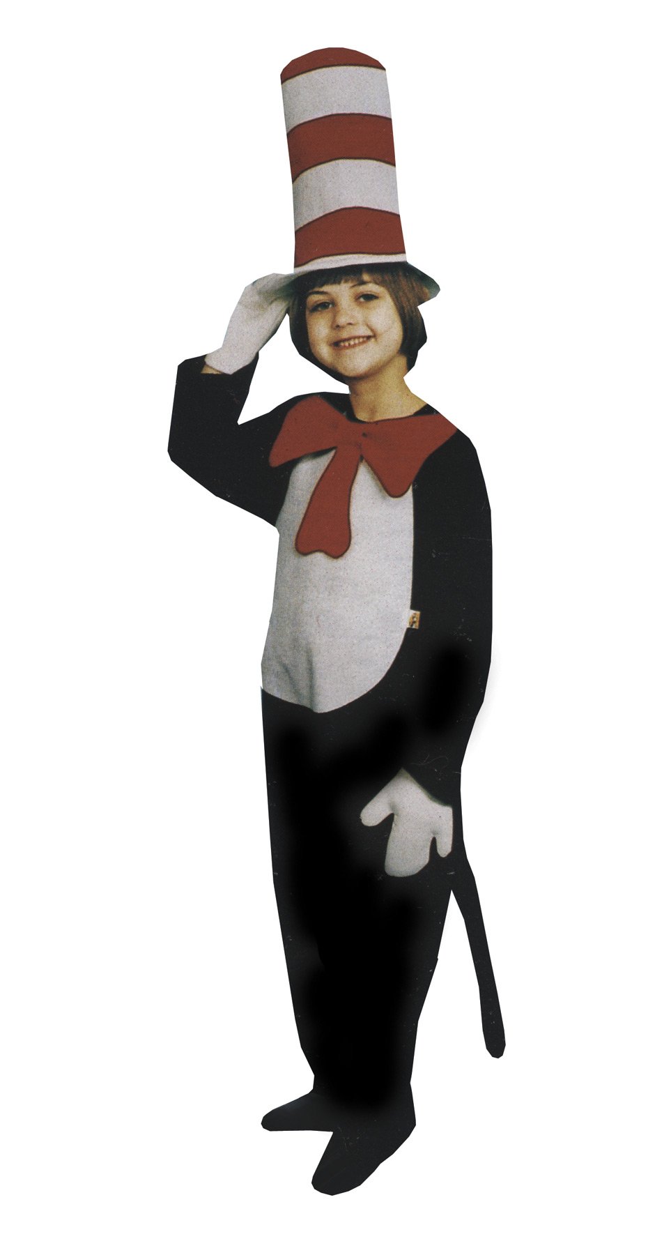 Deluxe Cat In The Hat Adults Costume Dr Seuss Bow Tie Gloves Set Mens Book Week