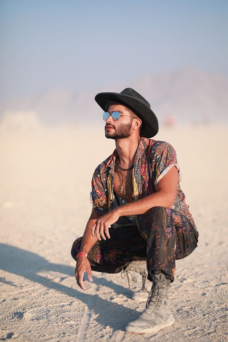 Burning Man Style Festival outfits men, Mens festival fashion