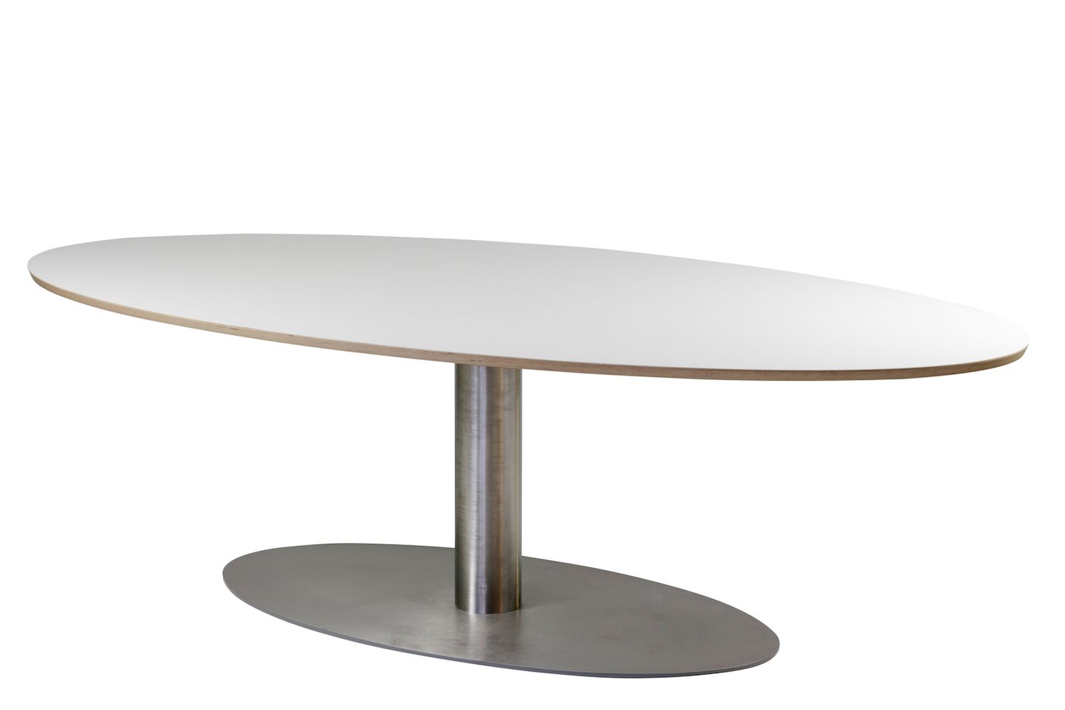 Ovale tafel Ellips 240x120cm, Duropal Solid Color, frame ...