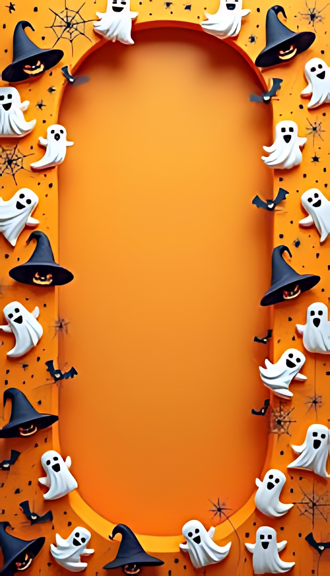 Cute Ghosts and Pumpkins: Halloween Wallpaper Backgrounds