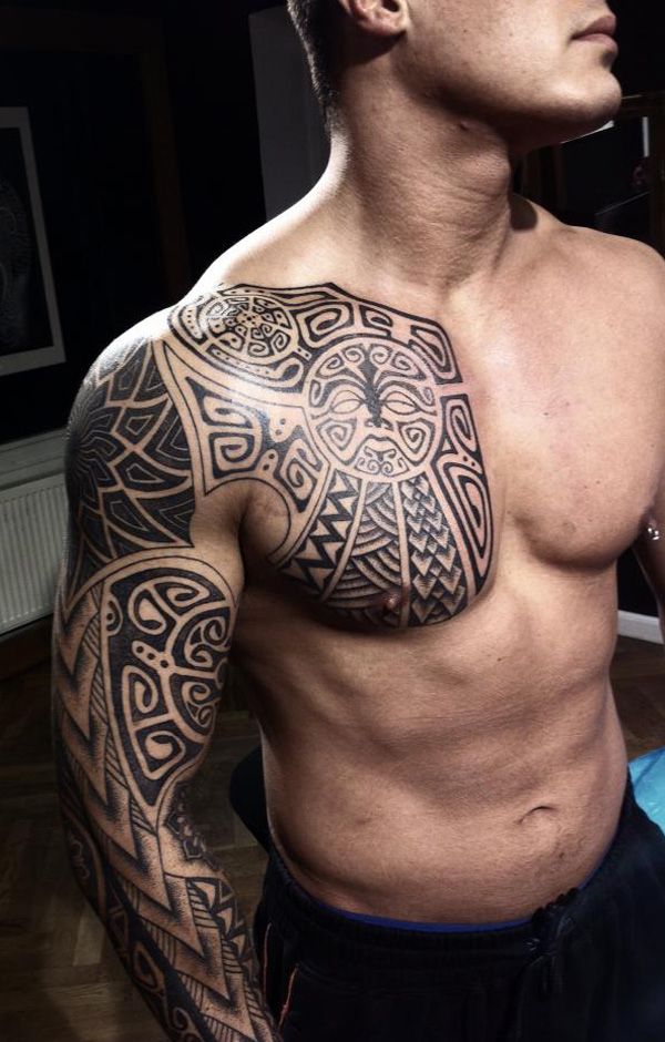 Mens Aztec Chest Tattoos Pattern  Aztec tribal tattoos Aztec tattoo  Pattern tattoo