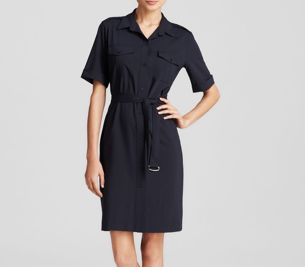 theory belted shirt dress